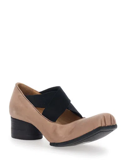 Uma Wang Pink Ballet Flats With Square Toe And Medium Heel In Suede Woman In Purple
