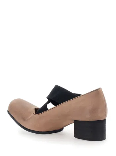 Uma Wang Pink Ballet Flats With Square Toe And Medium Heel In Suede Woman In Purple