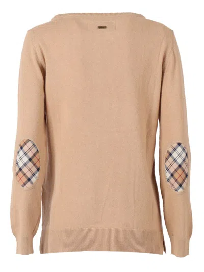 Barbour Elbow-patch Sweater In Brown