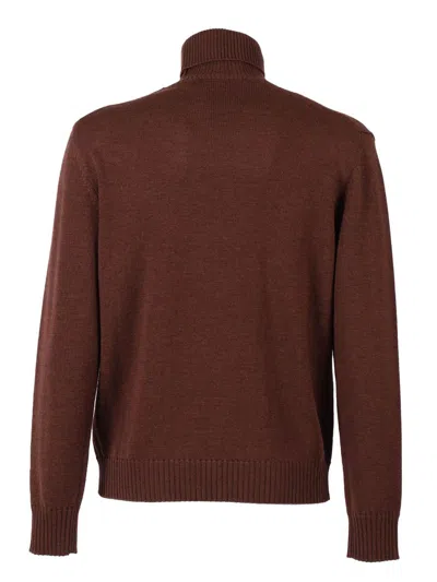 Ballantyne Turtleneck Sweater In Brown