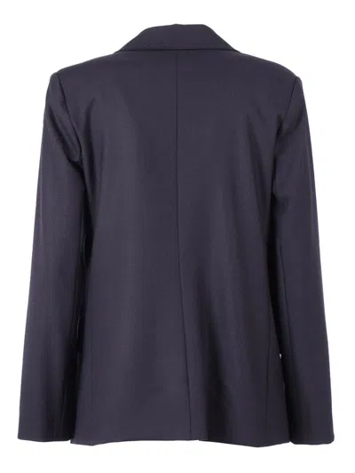 Antonelli Structured Fit Tailored Jacket With Minimalist Design In Blue