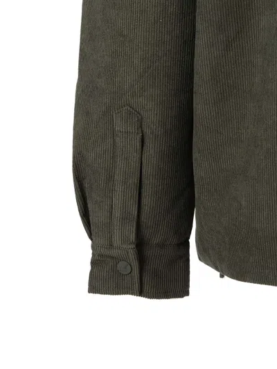 K-way Shary Overshirt In Corduroy In Green