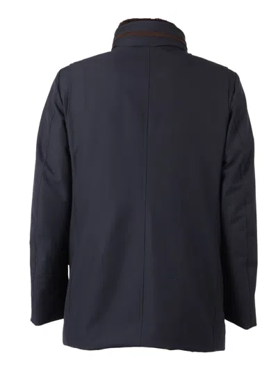 Moorer Drive-pum Jacket In Blue