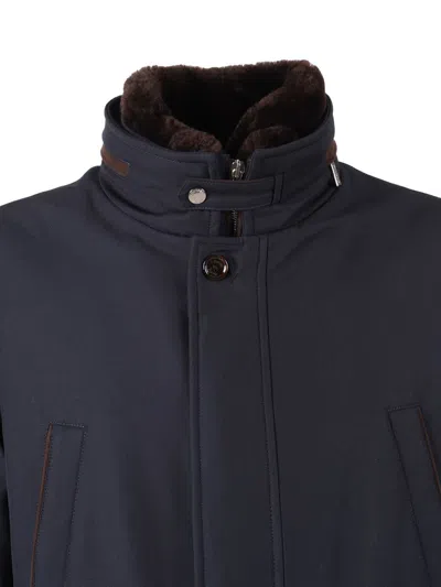 Moorer Drive-pum Jacket In Blue