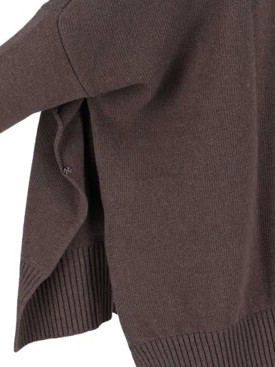 Ma'ry'ya Relaxed Fit Knit Sweater In Soft Beige In Brown