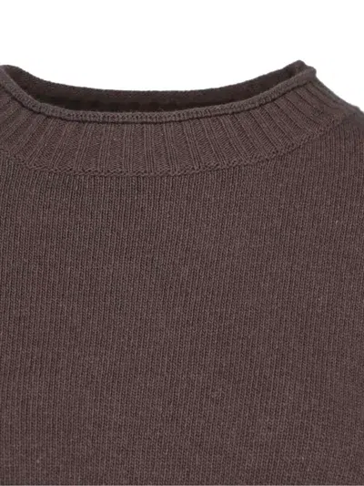 Ma'ry'ya Relaxed Fit Knit Sweater In Soft Beige In Brown