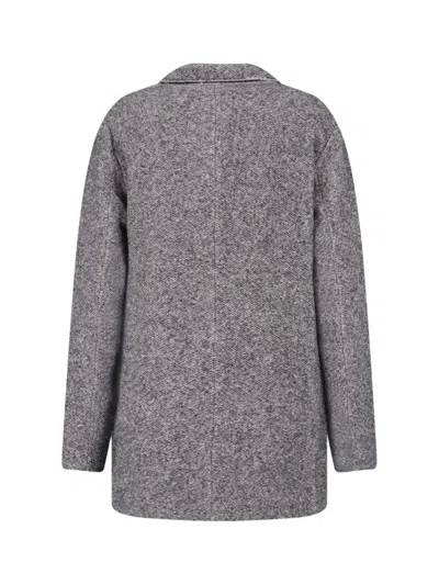 Giorgio Armani Tailored Grey Jacket With Structured Collar And Modern Design In Gray