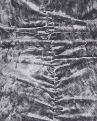 Patrizia Pepe Abito Mini Essential In Velluto Grigio In Gray