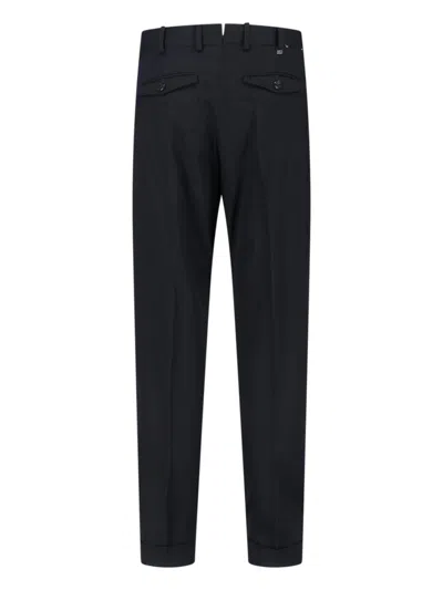 Pt Torino Virgin Wool Pants In Black