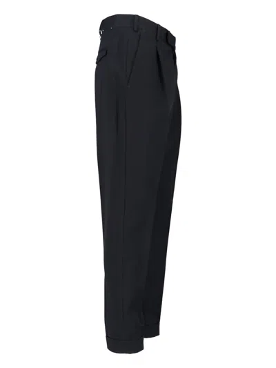 Pt Torino Virgin Wool Pants In Black