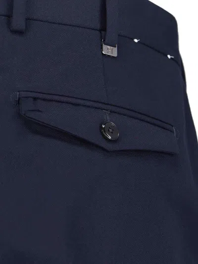 Pt Torino Tailored Blue Trousers With Sharp Creases In Blue