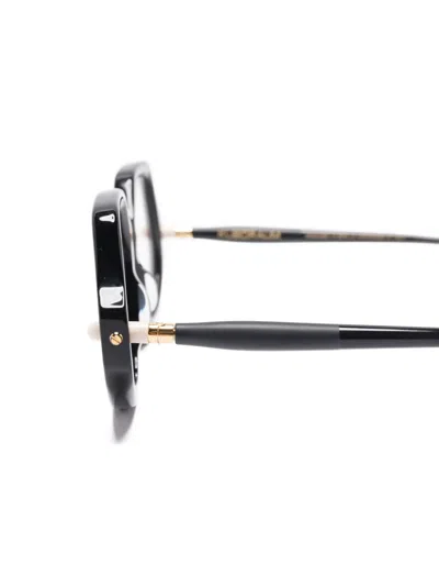 Kuboraum Geometric-frame Glasses In Brown