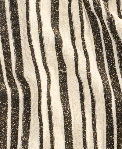 Inc International Concepts Women's Metallic Stripe Boat-neck Sweater, Macy's Exclusive In Black