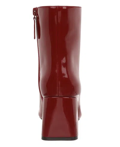 On 34th Margoe Square-toe Booties, Created For Macy's In Red