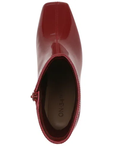 On 34th Margoe Square-toe Booties, Created For Macy's In Red