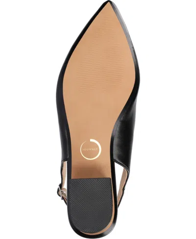 Journee Collection Sylvia Womens Pointed Block Heel Pumps In Black