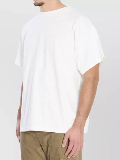 The Row Boxy Cut Cotton T-shirt With Short Sleeves In White
