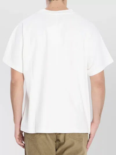 The Row Boxy Cut Cotton T-shirt With Short Sleeves In White