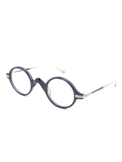 Matsuda Round-frame Glasses In Blue