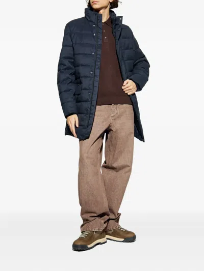 Save The Duck Gordon Coat Navy Blue Melange In Blue