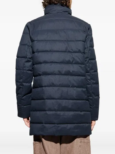 Save The Duck Gordon Coat Navy Blue Melange In Blue