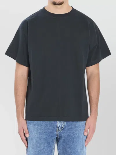 The Row Boxy Cotton T-shirt Short Sleeves In Gray