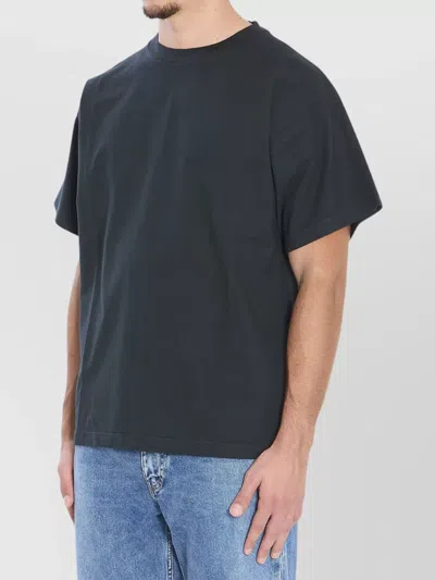 The Row Boxy Cotton T-shirt Short Sleeves In Gray