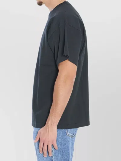 The Row Boxy Cotton T-shirt Short Sleeves In Gray
