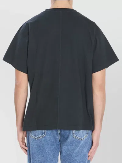 The Row Boxy Cotton T-shirt Short Sleeves In Gray