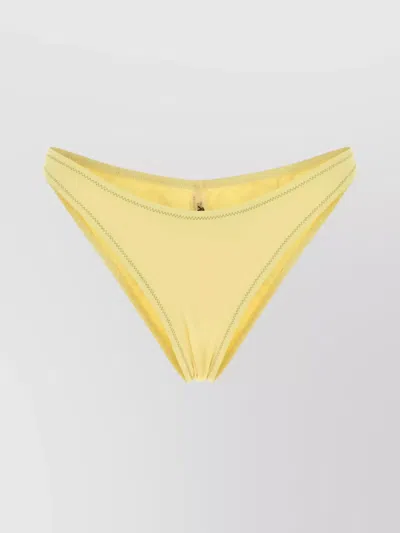 Reina Olga Stretch Nylon Brigitte Bikini Bottom Low-rise In Yellow