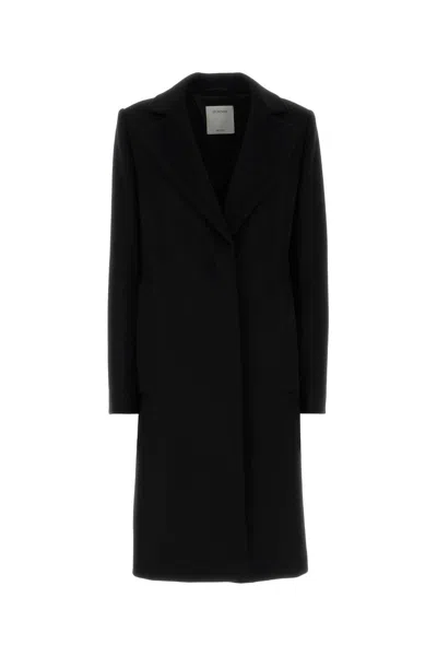 Sportmax Black Wool Coat In Black