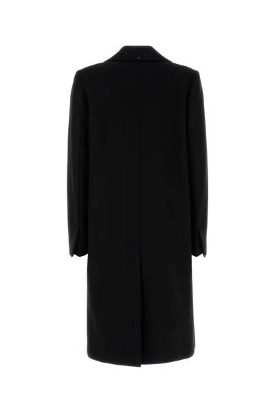 Sportmax Black Wool Coat In Black