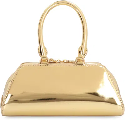 Givenchy Antigona East-west Mini Bag In Laminated Leather In Gold