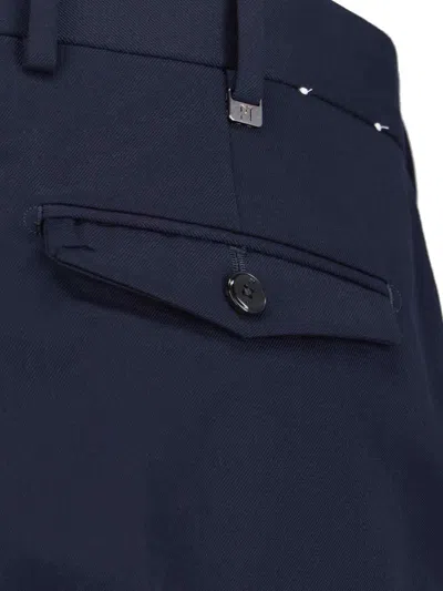 Pt Torino Tailored Blue Trousers With Sharp Creases In Blue