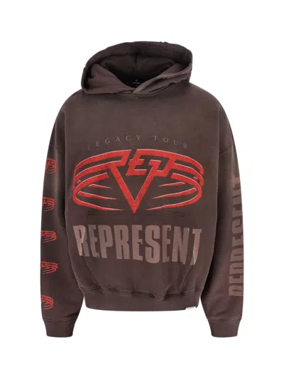 Represent Reversible Living Legacy Tour Sweatshirt In Black In Brown