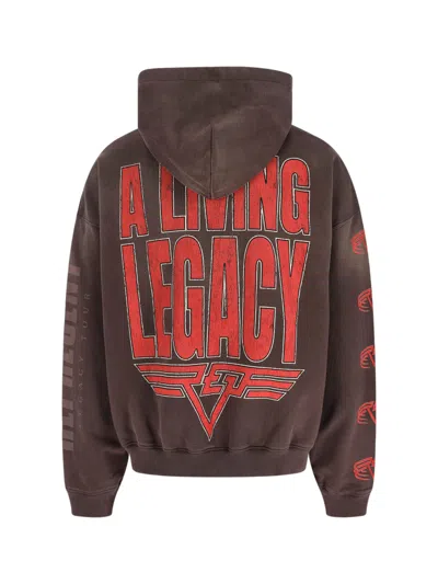 Represent Reversible Living Legacy Tour Sweatshirt In Black In Brown