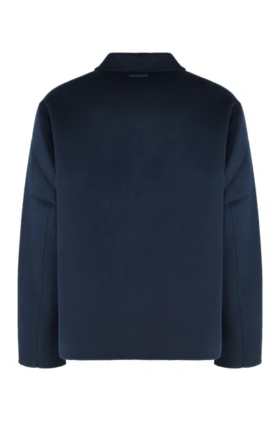 Calvin Klein Jacket Made Of Mixed Wool In Blue