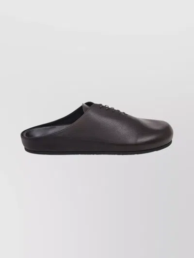 Jacquemus Derby Style Lace-up Slippers In Brown