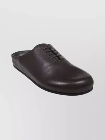 Jacquemus Derby Style Lace-up Slippers In Brown