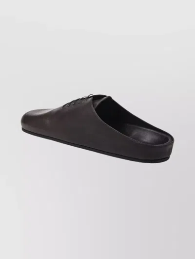 Jacquemus Derby Style Lace-up Slippers In Brown