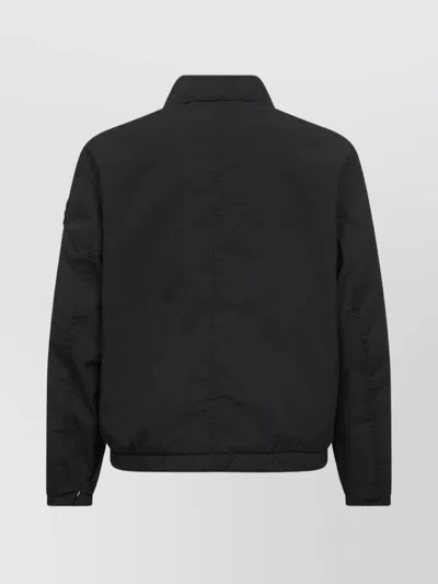 Stone Island Versatile Utility Jacket Adjustable Features In Black