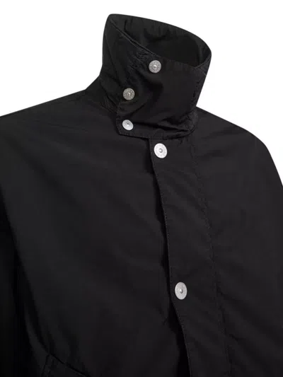 Stone Island Versatile Utility Jacket Adjustable Features In Black