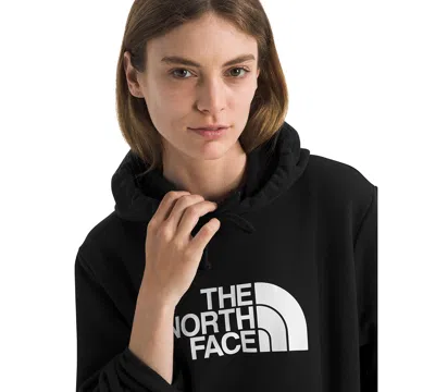 The North Face Logo Printed Drawstring Hoodie In Black
