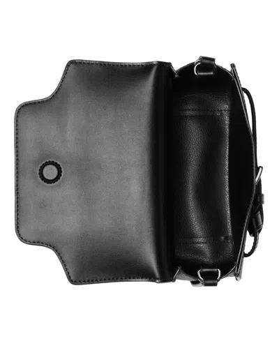 Michael Kors Michael  Emilia Small Saddle Crossbody Bag In Black