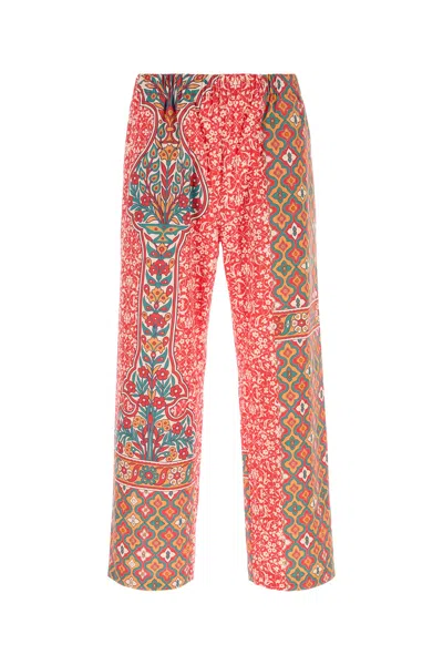 Pantamolle Printed Poplin Bajuna Pant In Multi