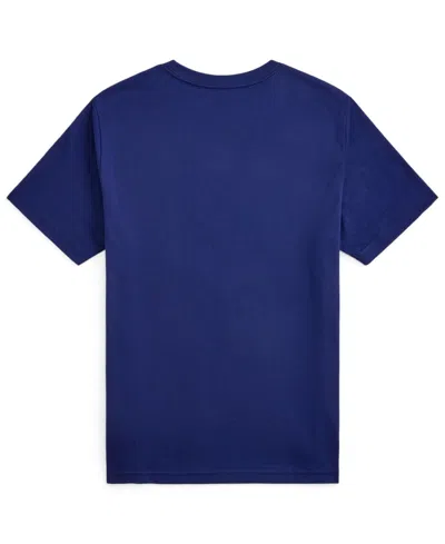 Polo Ralph Lauren Boys' Polo Bear Crewneck Cotton-jersey T-shirt Hol25 Bear Fall Royal Xl In Blue