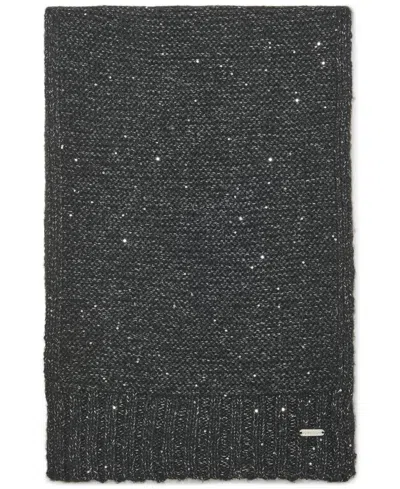 Calvin Klein 2-piece Mini Sequin Hat And Scarf Set In Gray