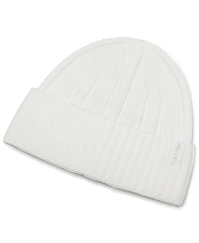 Calvin Klein Reversible Color Pop Beanie In White