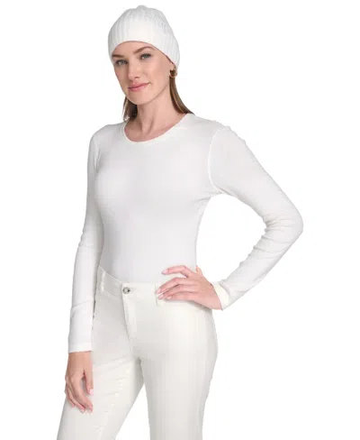 Calvin Klein Reversible Color Pop Beanie In White