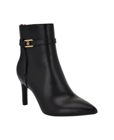 Tommy Hilfiger Women's Jorine Pointed Toe Dress Booties In Black